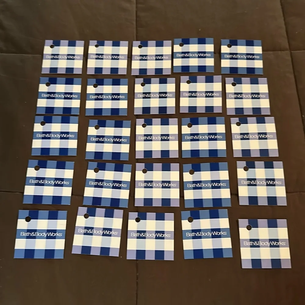 Bath & Body Works Small Gingham Gift Tags